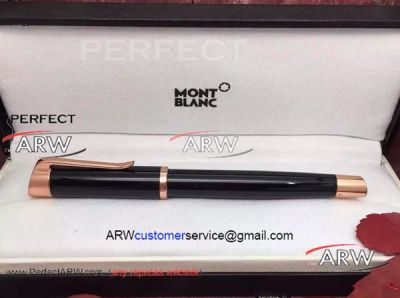 Perfect Replica Montblanc Precious Rose Gold Clip Rollerball Pen